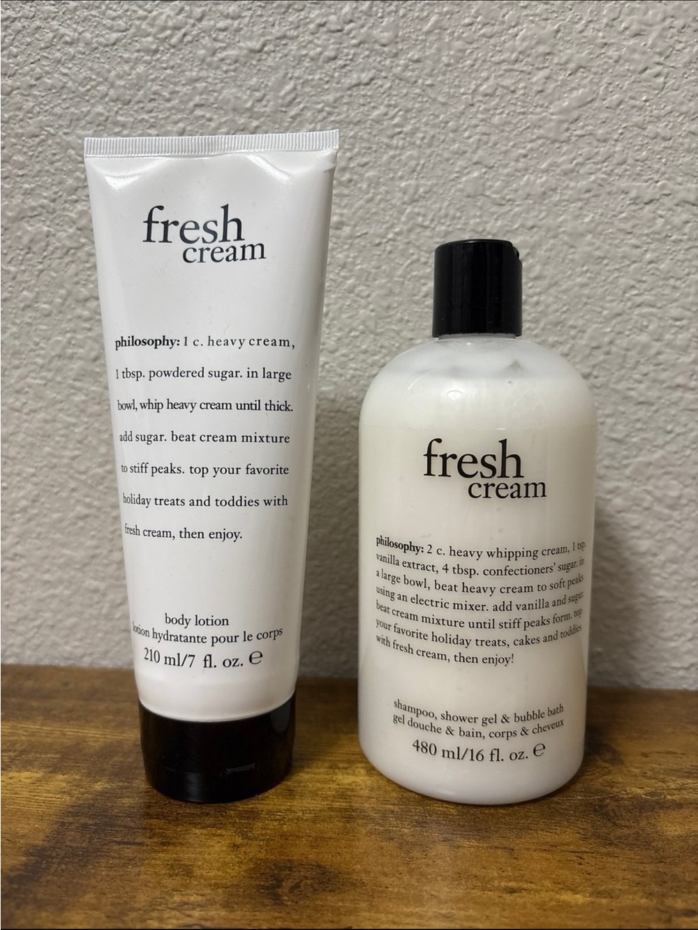 NEW UNOPENED Philosophy FRESH CREAM Body Wash & Lotion Duo